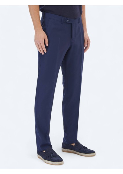 Saks Düz Dokuma Fitted Fit Klasik Yün Karışımlı Pantolon modelleri