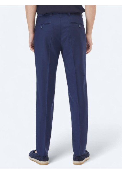 Saks Düz Dokuma Fitted Fit Klasik Yün Karışımlı Pantolon indirimleri