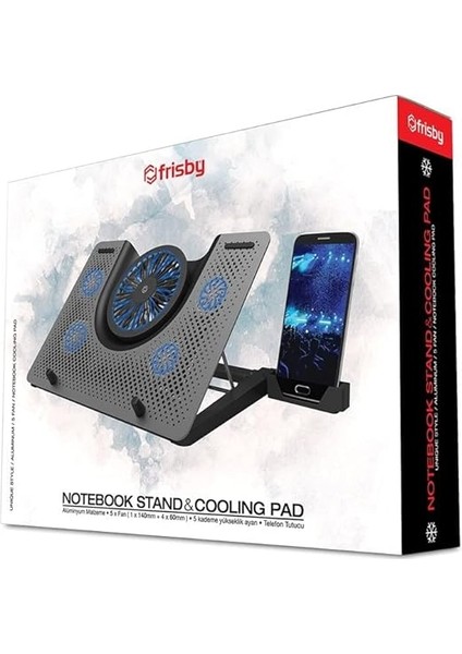 FNC-5240ST 5xfan USB Alüminyum 17” Siyah Notebook Soğutucu fiyatları