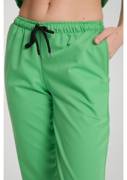 Üniforma V Yaka Fıstık Yeşil Unisex Likralı Ütü Istemeyen Doktor Hemşire Takım Scrubs modelleri