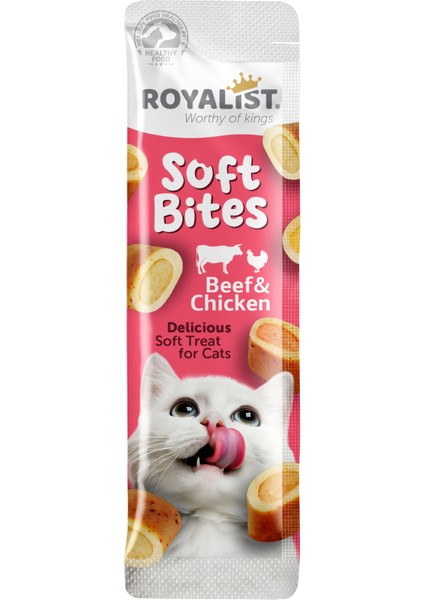 Soft Bites Sığır & Tavuk Aromalı Mini Kedi Ödülü 10 gr