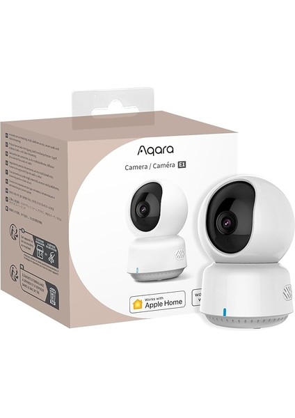 2k Iç Kamera E1, Pan & Tilt, Homekit Secure Video, Çift Yönlü Ses, Gece Görüşü, Kişi Takip, Wi-Fi 6, Homekit, Alexa, Google Home ve Ifttt Desteği