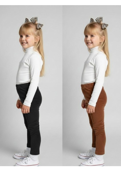 2li Kız Çocuk Fitilli Kadife Tayt - Rahat Kışlık Esnek Leggings fiyatları