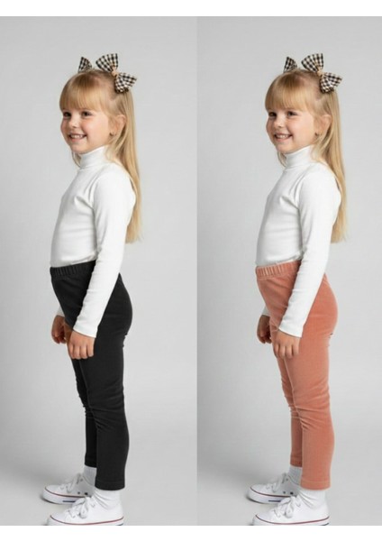 2li Kız Çocuk Fitilli Kadife Tayt - Rahat Kışlık Esnek Leggings fiyatları