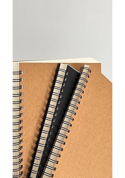 Tanıtım Spiralli Defter, Kraft Kapaklı, B5 Boyutunda (182X257 Mm), 100 Yaprak (Kareli) modelleri