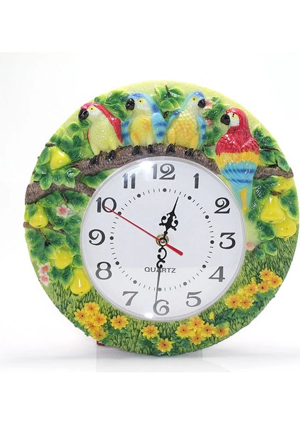 Duvara Asmalı Papağanlı Polyester Saat LIV1827