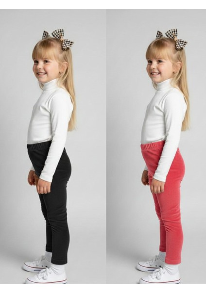 2li Kız Çocuk Fitilli Kadife Tayt - Rahat Kışlık Esnek Leggings fiyatları