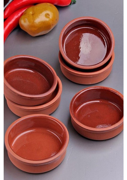 6'lı Sütlaç Çömlek Kase Seti – 11 cm Güveç Kase, Toprak Sufle Kabı, Fırın Kasesi, Doğal Toprak Kase modelleri
