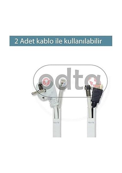 4 Metre (16X16MM) | Kendinden Yapışkanlı Kablo Kanalı | 4m (10 Adet x 40CM) | Kablo Gizleyici modelleri