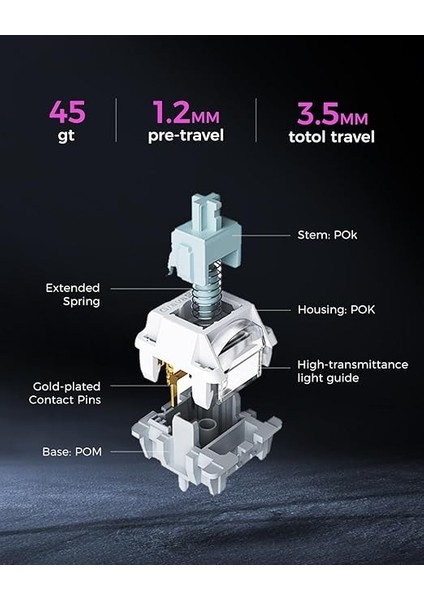 Mercury K1 Pro Rgb Kablosuz Mekanik Gaming Klavye, Alüminyum Çerçeveli, Ingilizce Q, Special Edition, Cyberpunk indirimleri