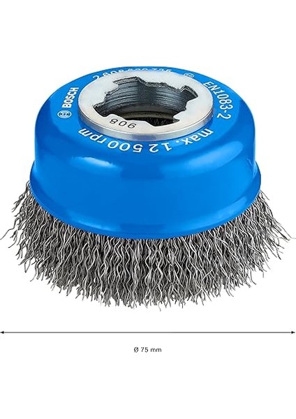 Professional Accessories Clean Dalgalı Tencere Fırçası (Metal Için, X-Lock Için, Ø 75 Mm, Tel Kalınlığı 0,3 Mm, Ø 125 Mm) modelleri