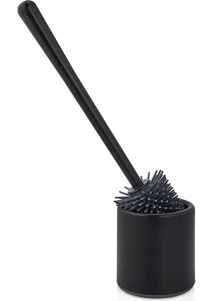 Home Silikon Wc Tuvalet Banyo Fırçası Klozet Fırçası Siyah Oval fiyatları