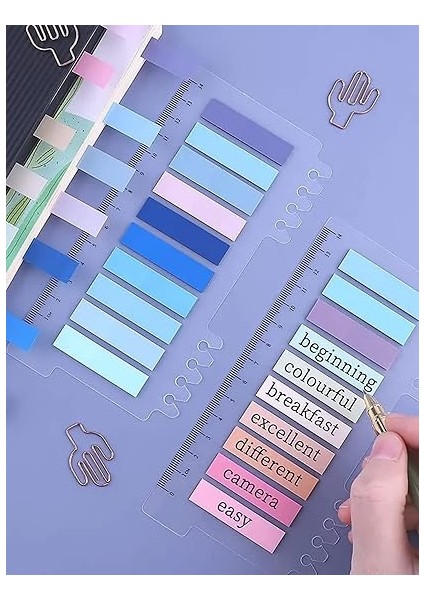 Sticky Notes Şeffaf Renkli Yapışkan Not Kağıtları Defter Yer Imleri Etiket Ayraç 3'lü Set(Gökkuşağı-1) fiyatları