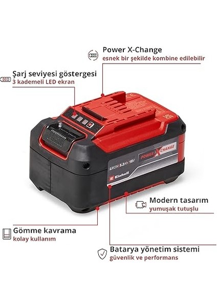 18V 5,2 Ah Power-X-Change Plus, Akü modelleri