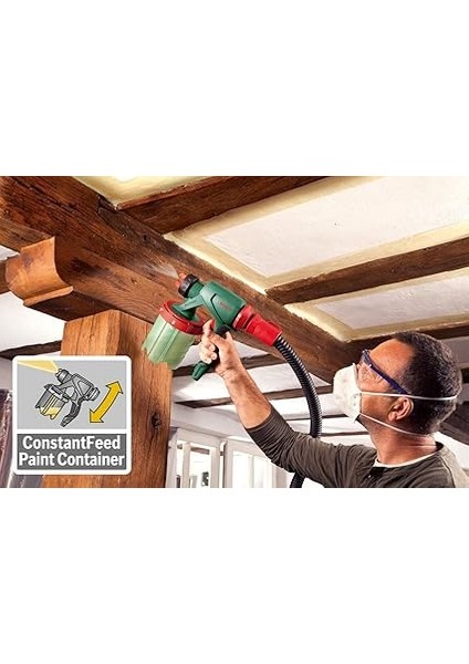 Home And Garden Pfs 5000 E Elektrikli Boya Püskürtme Sistemi, 1.200 Watt, Vernik, Cila ve Duvar Boyası Için, Yeşil fırsatları