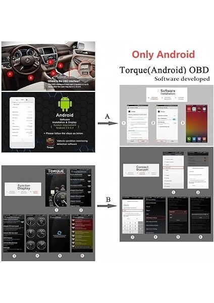 Icar Pro Bluetooth 3.0 Obd2 Kod Okuyucu Obdıı Tarayıcı Tarama Aracı Araba Arıza Kontrolü Motor Işığı Tork Android Için Uyumlu ELM327 Adaptörü ile Uyumlu indirimleri