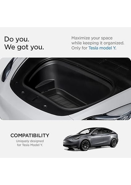 Tesla Model Y (2024-2023) Front Trunk Ön Bagaj 3D Havuz Paspas Black TL10-Y - ACP06529 fiyatları