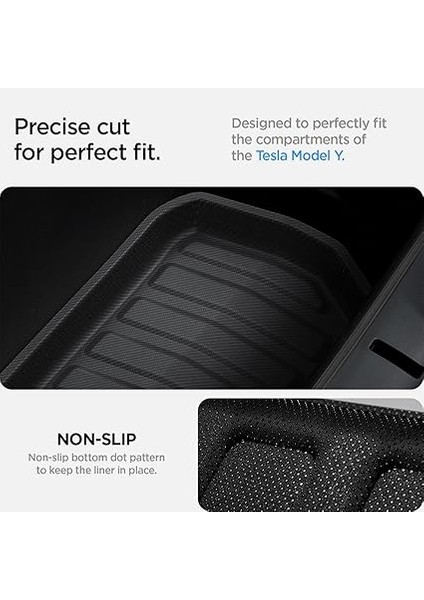 Tesla Model Y (2024-2023) Front Trunk Ön Bagaj 3D Havuz Paspas Black TL10-Y - ACP06529 modelleri