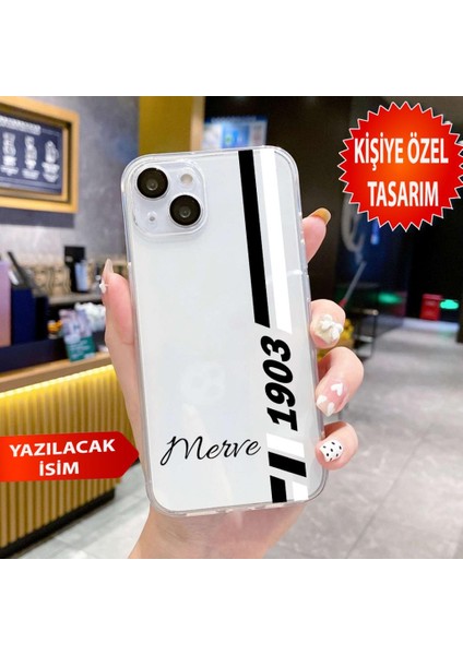 Iphone 15 Plus-Iphone 14 Plus Uyumlu Kişiye Özel Isim Eklenebilir Desenli Şeffaf Silikon Kılıf fırsatları