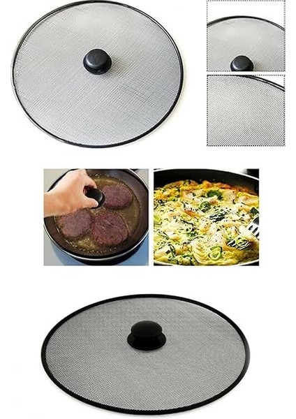 Home 29 cm Yağ Sıçratmaz Tel Kapak – Üstten Tutmalı Metal Kızartma Kapağı, Tava Üstü Sıçrama Önleyici, Sıçratmaz Koruyucu Kapak indirimleri