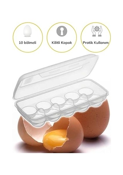 Bölmeli Kilitli Kapaklı Yumurtalık Saklama Kutusu YU110 modelleri