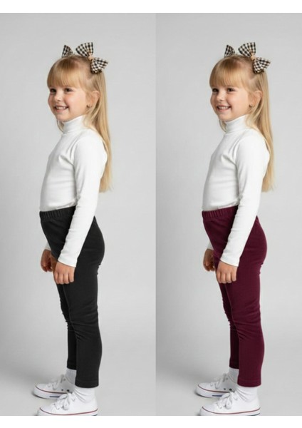 2li Kız Çocuk Fitilli Kadife Tayt - Rahat Kışlık Esnek Leggings fiyatları