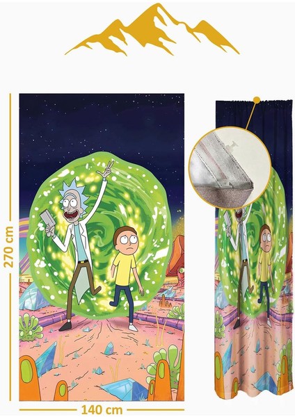 Parlak Saten Mikro Kumaş Çift Kanat Çocuk Odası Fon Perde Takımı PRD0051 fiyatları