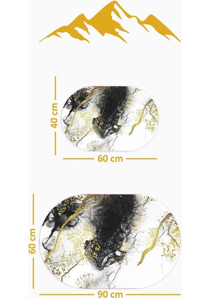 Yıkanabilir Kaymaz Tabanlı Modern Desenli 2'li Banyo Paspas Takımı OBPS0014 fiyatları