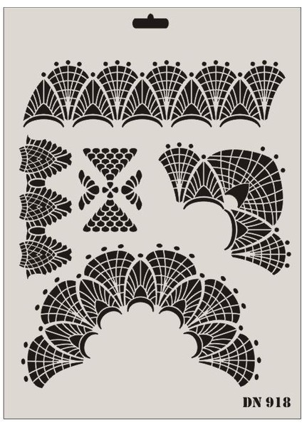 Rich Dantel Seri DN-918 Stencil 35X25 cm