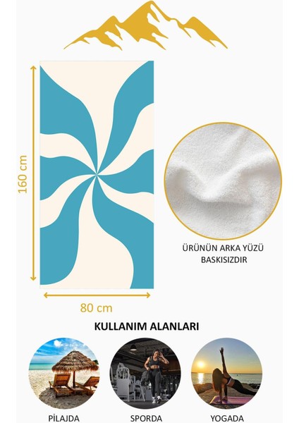 Dijital Baskı Plaj Deniz Havlusu Soyut Desenli Peştamal HVL0225 fırsatları