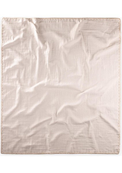 Müslin Çift Taraflı El Işili Bebek Battaniye (Yıkanmıştır) 100X100 cm Naturel Kahve fiyatları