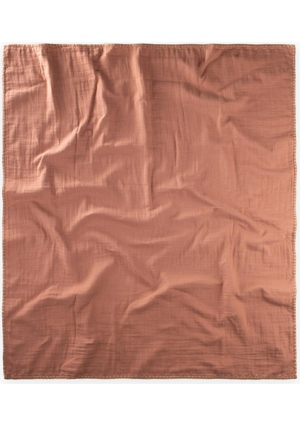 Müslin Çift Taraflı El Işili Bebek Battaniye (Yıkanmıştır) 100X100 cm Naturel Kahve modelleri