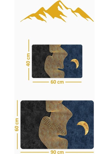 Yıkanabilir Kaymaz Tabanlı Modern Desenli 2'li Banyo Paspas Takımı BPS0014 fiyatları