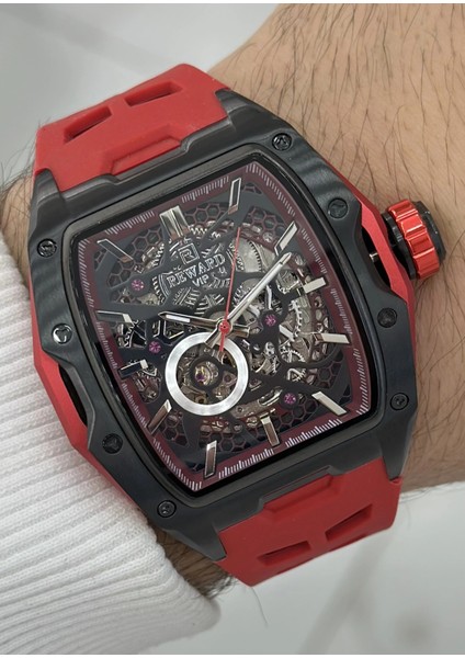 Silikon Kordon Otomatik Erkek Kol Saati Su Geçirmez 2 Yıl Garantili fırsatları