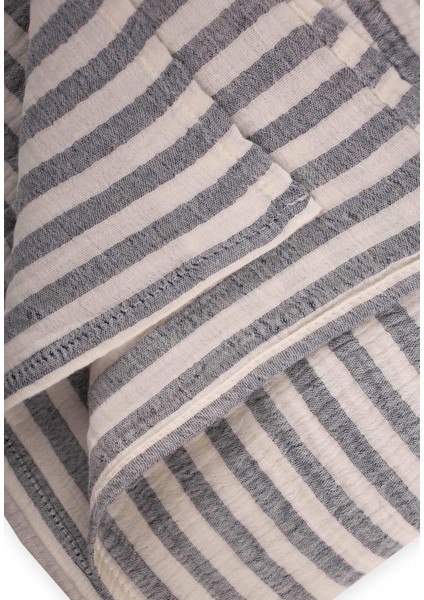 Naturel Battaniye 90X100CM Antrasit Kalın Çizgili modelleri