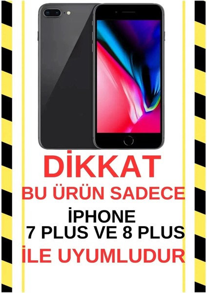 Iphone 8 Plus & Iphone 7 Plus Uyumlu Desenli Şeffaf Silikon Kılıf fırsatları