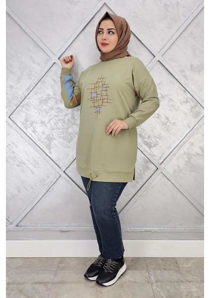 Kadın Baskı Detaylı Tesettür Tunik fiyatları