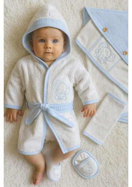 Laura Baby Erkek Bebek Bornoz Takımı & Seti