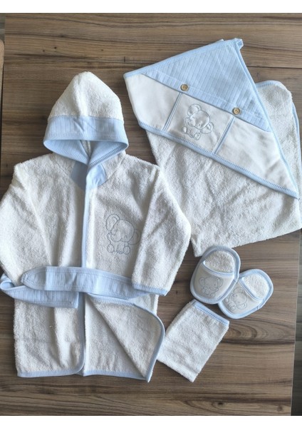 Laura Baby Erkek Bebek Bornoz Takımı & Seti