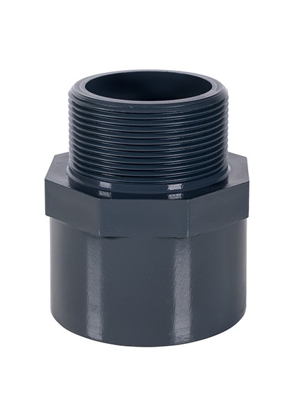 Uh-Pvc Tek Taraf Dıştan Dişli Redüksiyonlu Adaptör Ø50X1½"-PN16-(5 Adet)