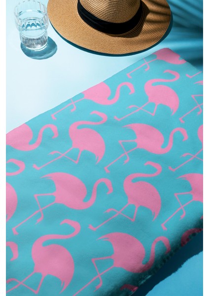 Dijital Baskı Plaj Deniz Havlusu Flamingo Desenli Peştamal HVL0206 fiyatları
