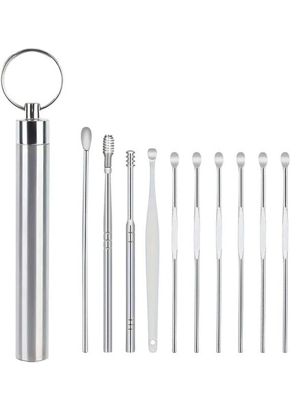 Sunup SN-27132 Paslanmaz Çelik 10'lu Kulak Temizleme Seti