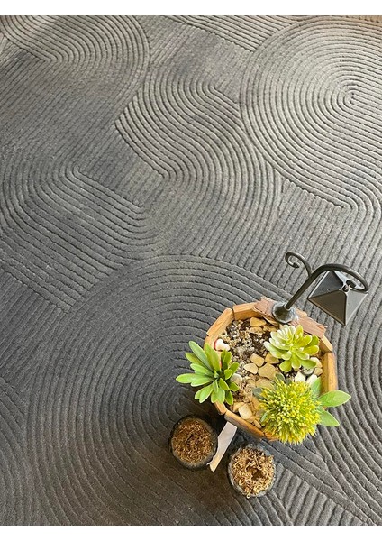 Rölyef Halı Yolluk Antrasit | Kaymaz Taban | Makinada Yıkanabilir | Salon, Mutfak & Koridor modelleri