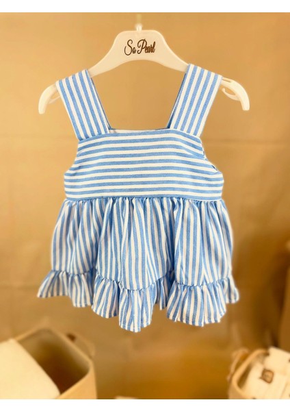 Çizgili Kız Bebek Elbise