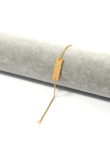 Altın Kaplama Kalp Model Unisex Bileklik BLK-1015