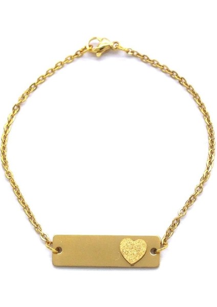 Altın Kaplama Kalp Model Unisex Bileklik BLK-1015 fiyatları