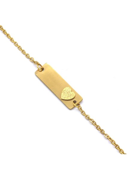 Altın Kaplama Kalp Model Unisex Bileklik BLK-1015 indirimleri