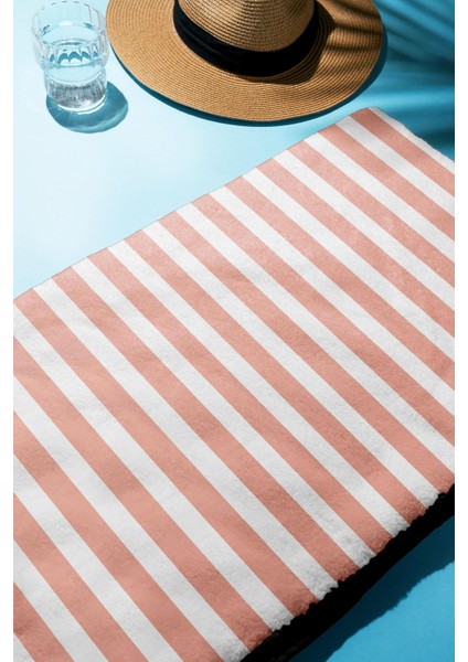 Dijital Baskı Plaj Deniz Havlusu Renkli Çizgi Desenli Peştamal HVL0071 fiyatları