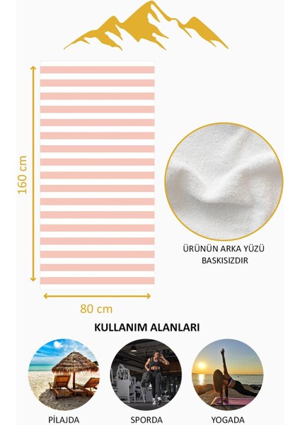 Dijital Baskı Plaj Deniz Havlusu Renkli Çizgi Desenli Peştamal HVL0071 fırsatları