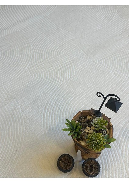 Rölyef Halı Yolluk Krem | Kaymaz Taban | Makinada Yıkanabilir | Salon, Mutfak & Koridor fırsatları